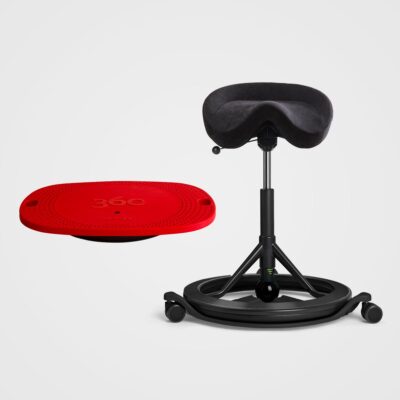 BackApp Wheels, musta Alcantara + 360 tasapainolauta (OUTLET) Testi